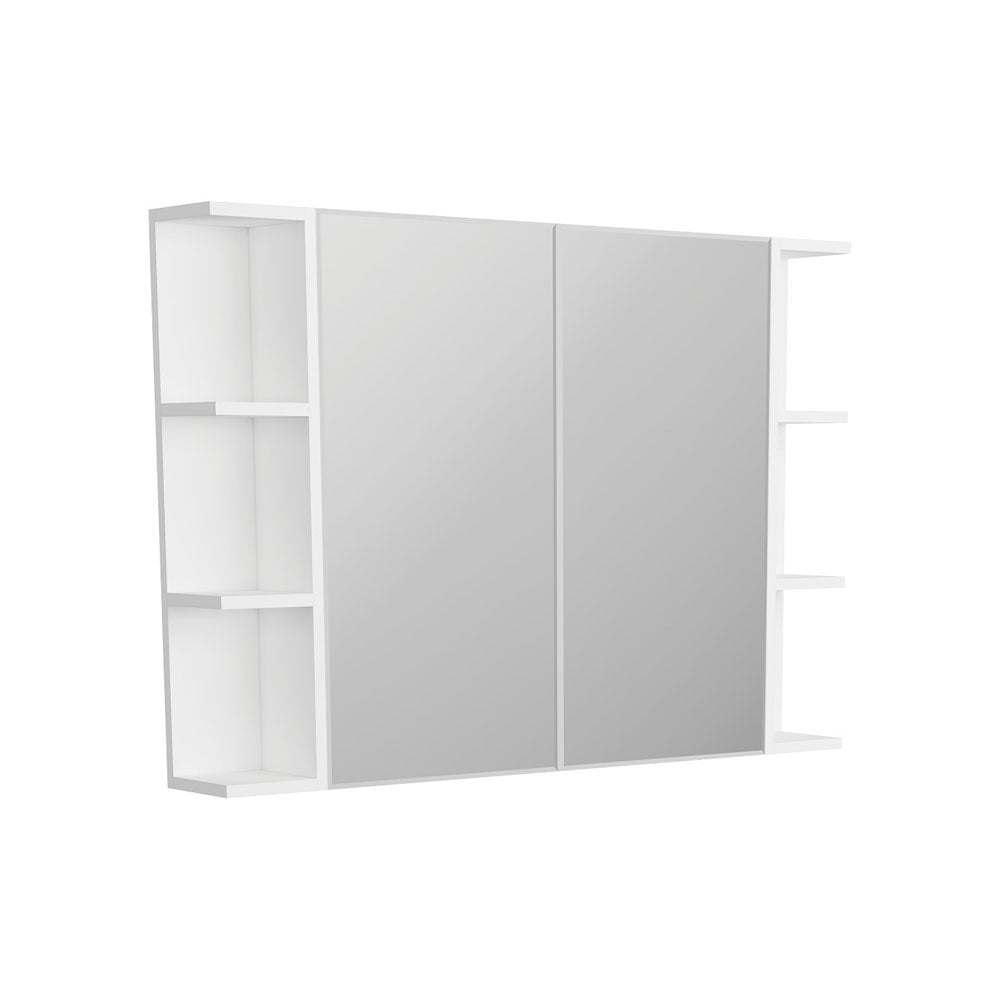 Fienza Bevel Edge 750 Mirror Cabinet, 2 Side Shelves