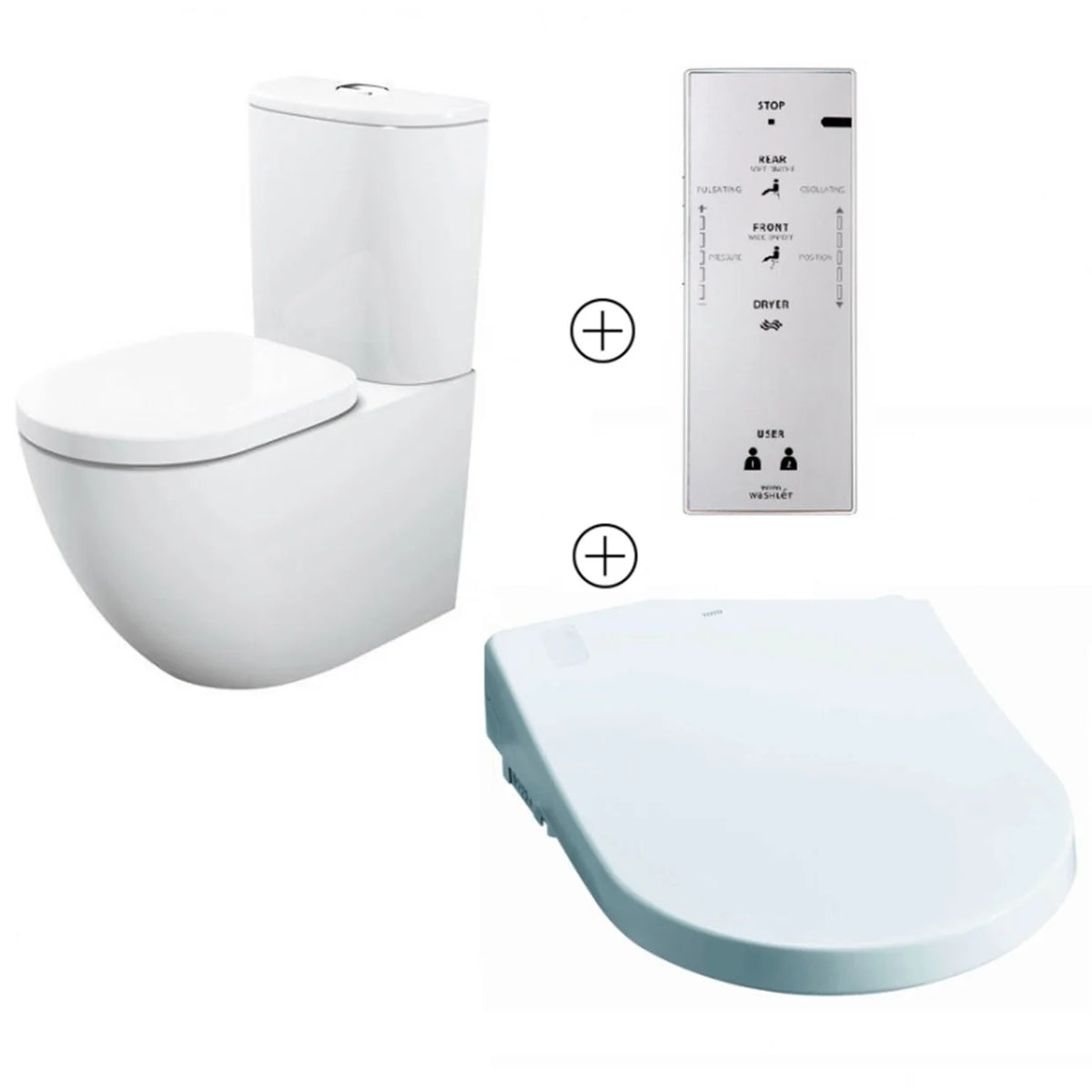 Toto Basic+ Washlet Bidet Toilet Suite w/ Auto Seat