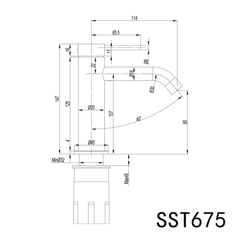 Elle 316 Basin Mixer - Brushed Stainless