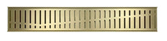 Grates2Go Natural Brass Flow Pattern Drain 1000mm Length (Custom Available)