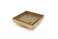 Grates2Go Natural Brass Tile Insert Point Drain 115mm