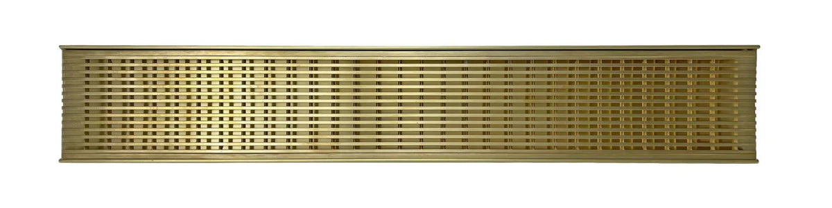 Grates2Go Natural Brass Wedge Wire Drain 1000mm Length (Custom Available)