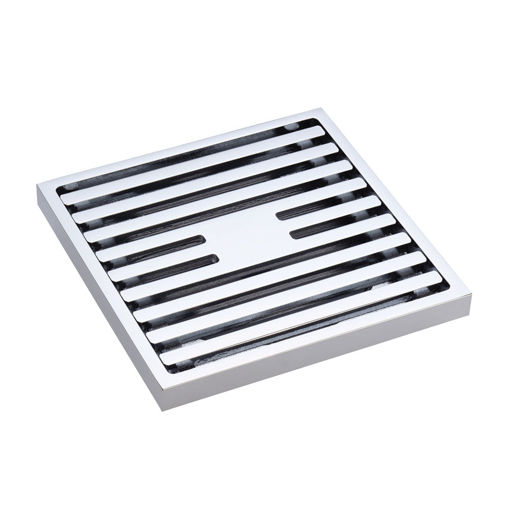Fienza Square Slim Grate Floor Waste, 88mm Outlet, Chrome