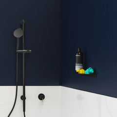 Clark Round Rail Shower (Top Inlet) - Black