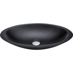 Bahama Matte Black Cast Stone Above Counter Basin