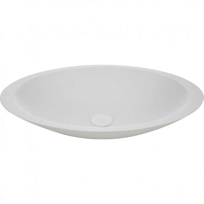 Bahama Matte White Cast Stone Above Counter Basin