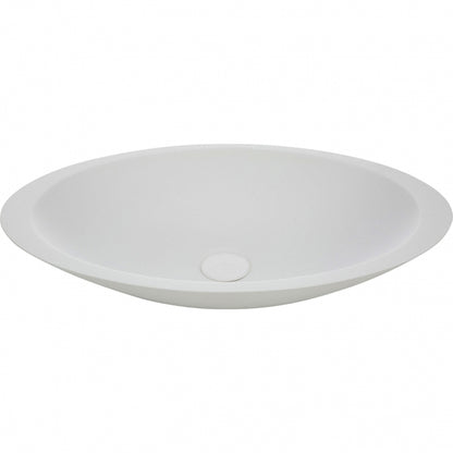 Bahama Matte White Cast Stone Above Counter Basin
