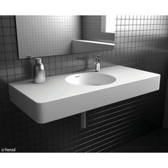 Encanto 1000 Cast Stone Wall Basin, 1 Tap Hole