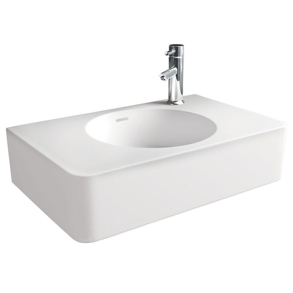 Encanto 470 Cast Stone Wall Basin, 1 Tap Hole