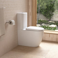 Caroma Contura II Cleanflush® Wall Faced Close Coupled Matte White Suite - Bottom Inlet