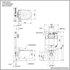 TOTO Wall Hung Toilet with S5 Washlet
