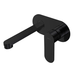 Parisi Ellisse II Wall Mixer with 160mm Spout on Elliptical Plate | Matt Black