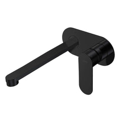 Parisi Ellisse II Wall Mixer with 220mm Spout on Elliptical Plate | Matt Black