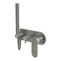 Parisi Ellisse II Wall Mixer with 2-Way Diverter with Handshower | Brushed Nickle