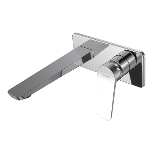 Float Wall Mixer with 180mm Spout on Backplate | Chrome