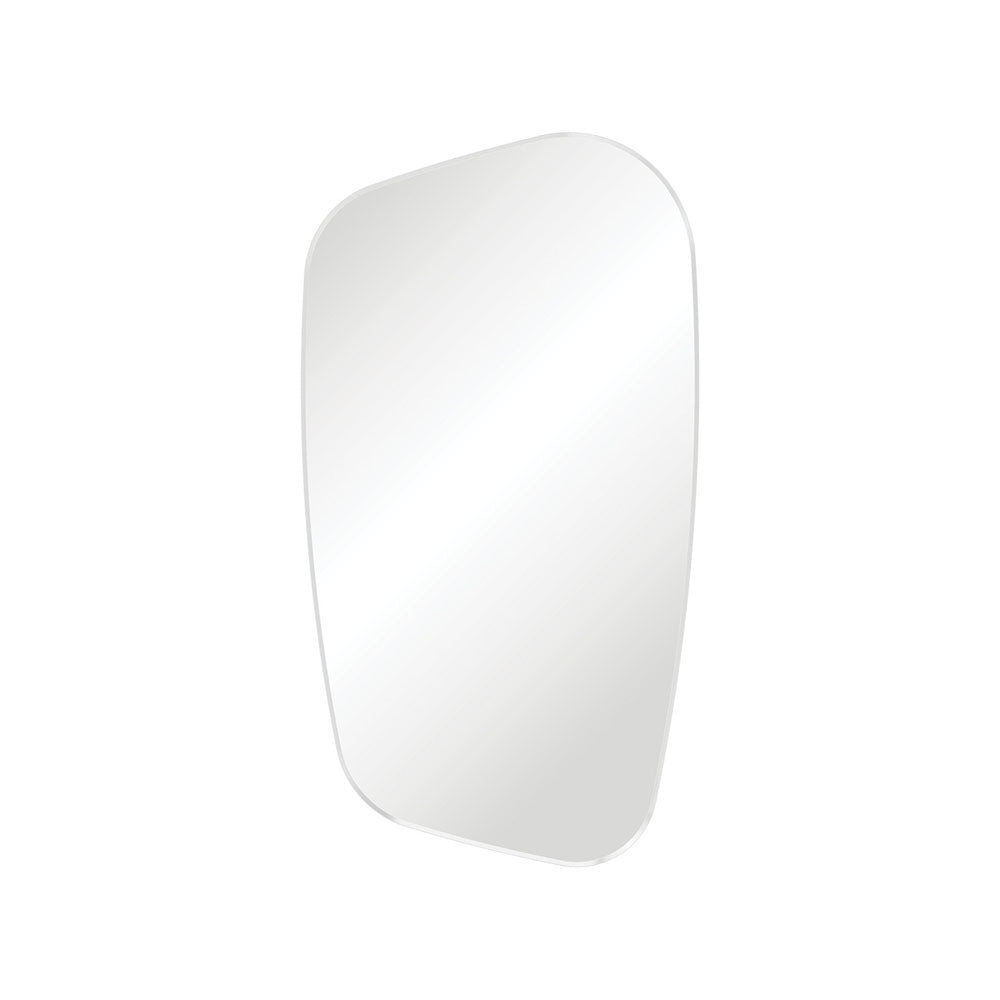 Fienza Capriccio Matte White Asymmetrical Framed Mirror