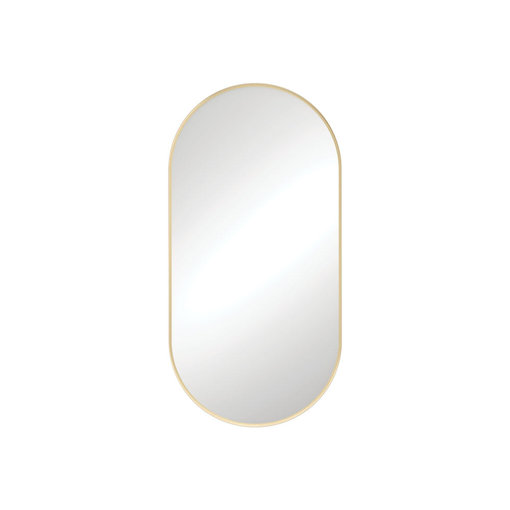 Fienza Empire Urban Brass Framed Mirror, 450 x 900mm