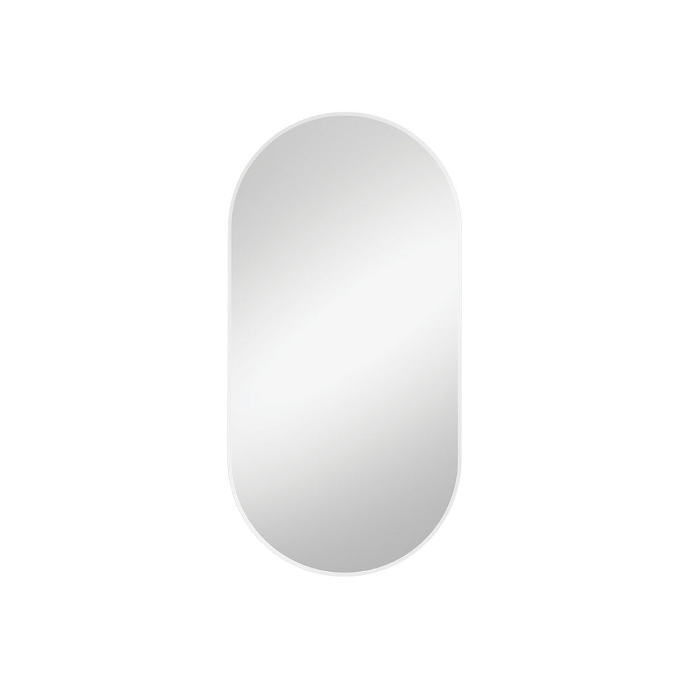 Fienza Empire Matte White Framed Mirror, 450 x 900mm