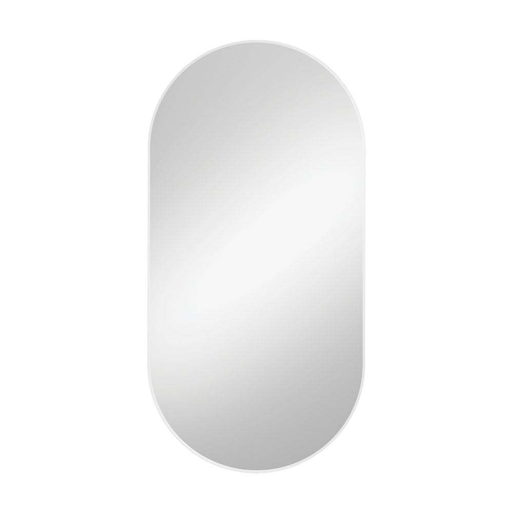 Fienza Empire Matte White Framed Mirror, 600 x 1200mm