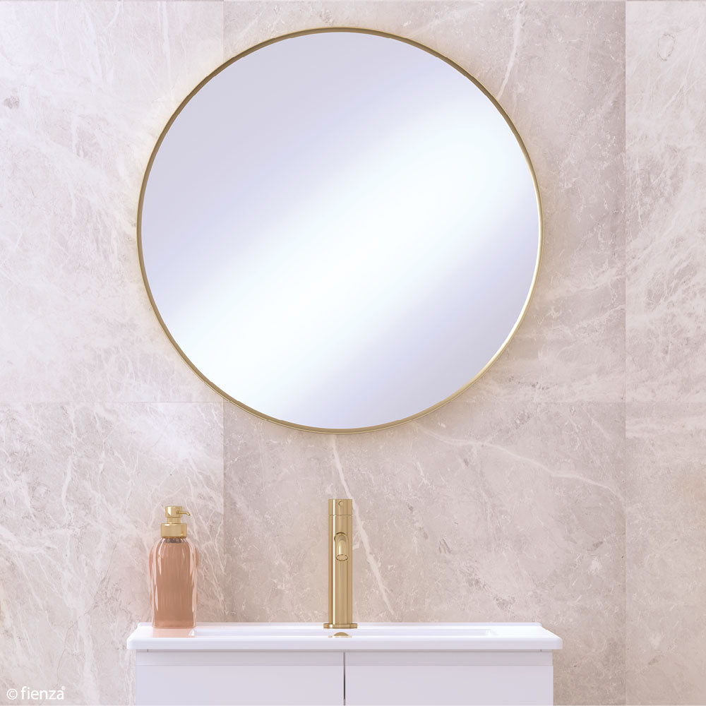 Fienza Reba Urban Brass Framed Mirror, 800mm