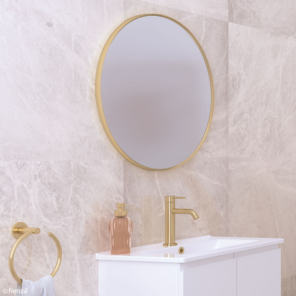 Fienza Reba Urban Brass Framed Mirror, 800mm