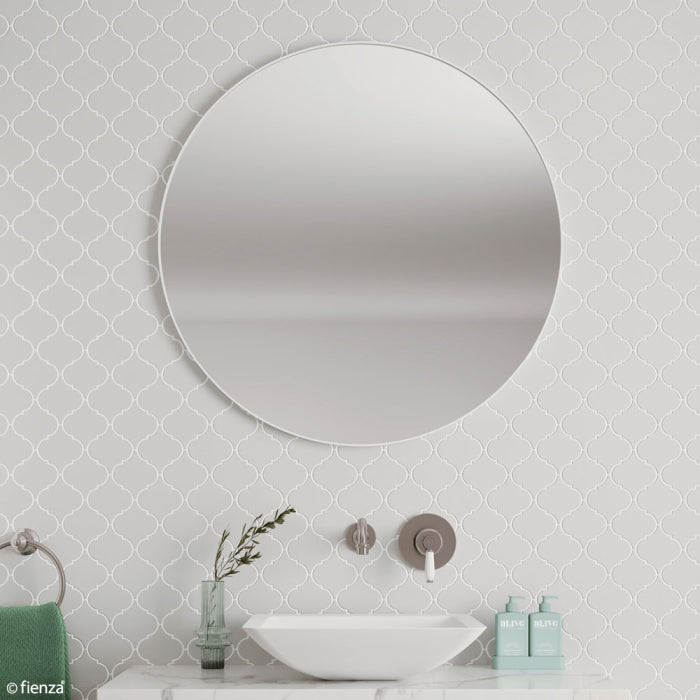 Fienza Reba Matte White Framed Mirror, 800mm