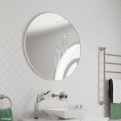 Fienza Reba Matte White Framed Mirror, 800mm