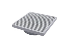 Grates2Go Slimline UPVC Black Point Drain with Wedge Wire Grate Matte Black 100mm