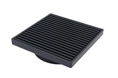 Grates2Go Slimline UPVC Point Drain With Wedge Wire Grate Black 117mm