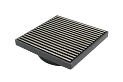 Grates2Go Slimline UPVC Point Drain With Wedge Wire Grate Black 117mm