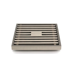 Grates2Go Slimline Brass Point Drain Matte Black 100mm