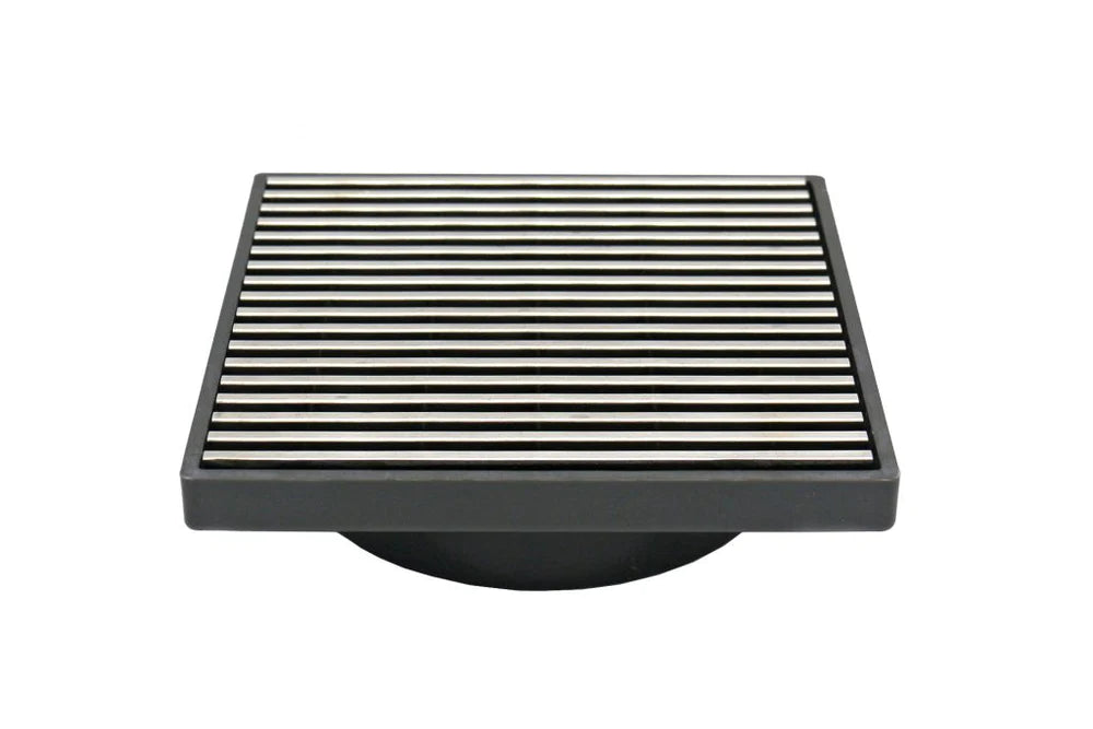 Grates2Go Slimline UPVC Point Drain With Wedge Wire Grate Grey 117mm