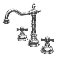Parisi Hermitage Basin Set with Swivel Spout and Cross Handle | Chrome