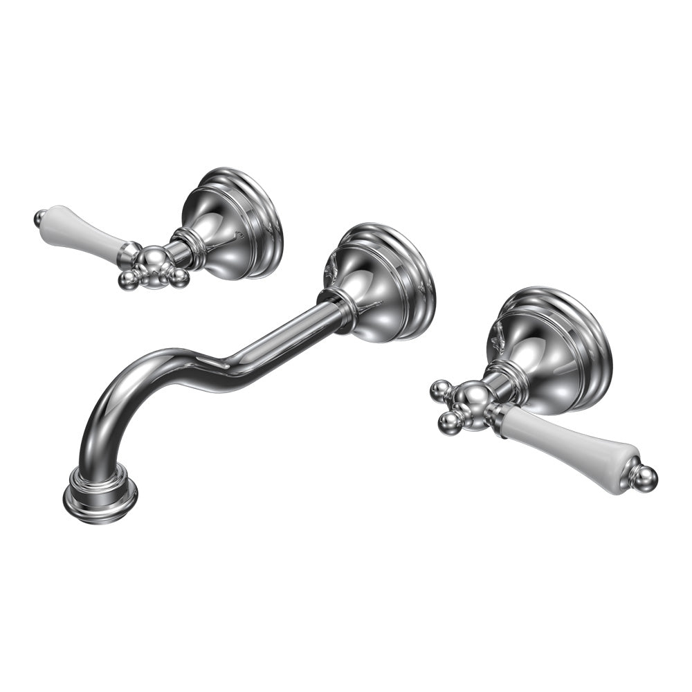 Parisi Hermitage Basin/Bath Wall Set with 200mm Spout | Chrome
