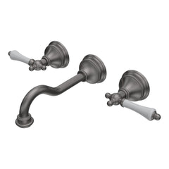 Parisi Hermitage Basin/Bath Wall Set with 200mm Spout | Pewter