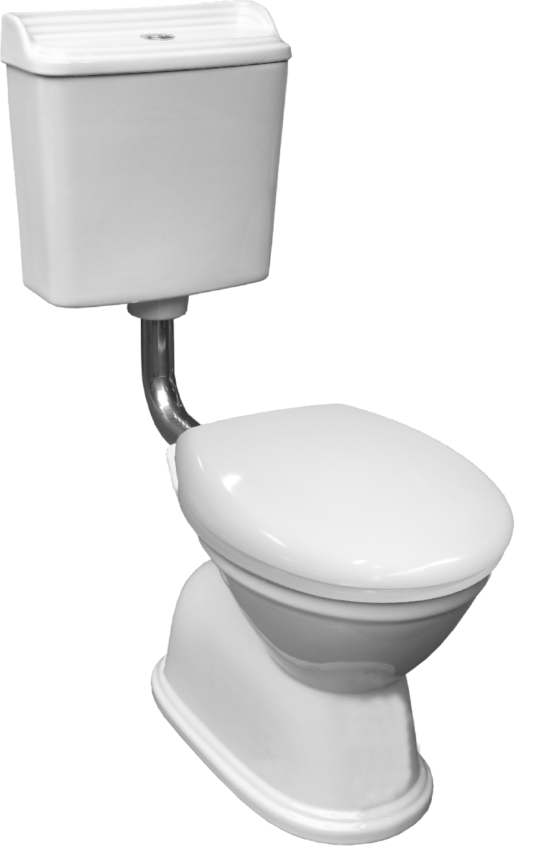 Colonial Feature S Trap Toilet Suite, White Seat