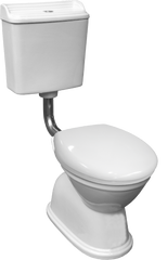 Colonial Feature S Trap Toilet Suite, White Seat
