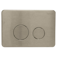 Fienza R&T Round Button Flush Plate, Brushed Nickel