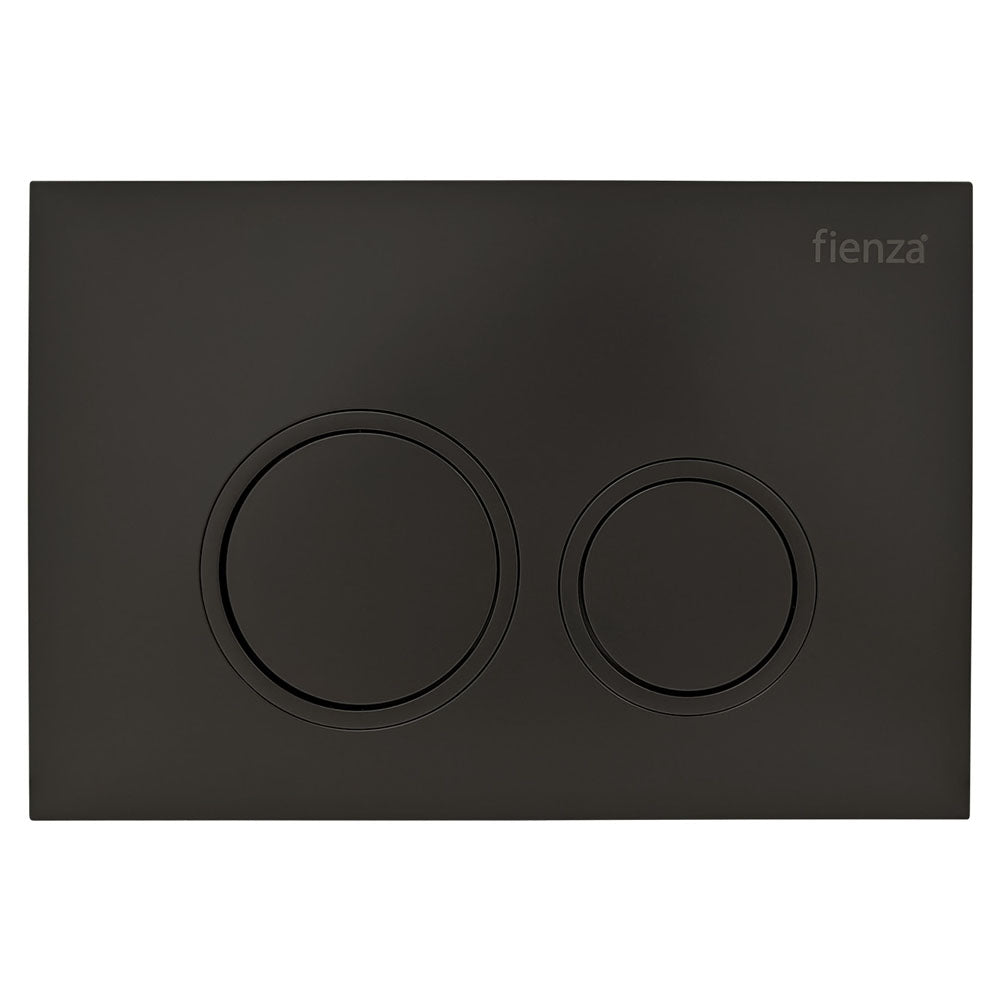 Fienza R&T Round Button Flush Plate, Matte Black