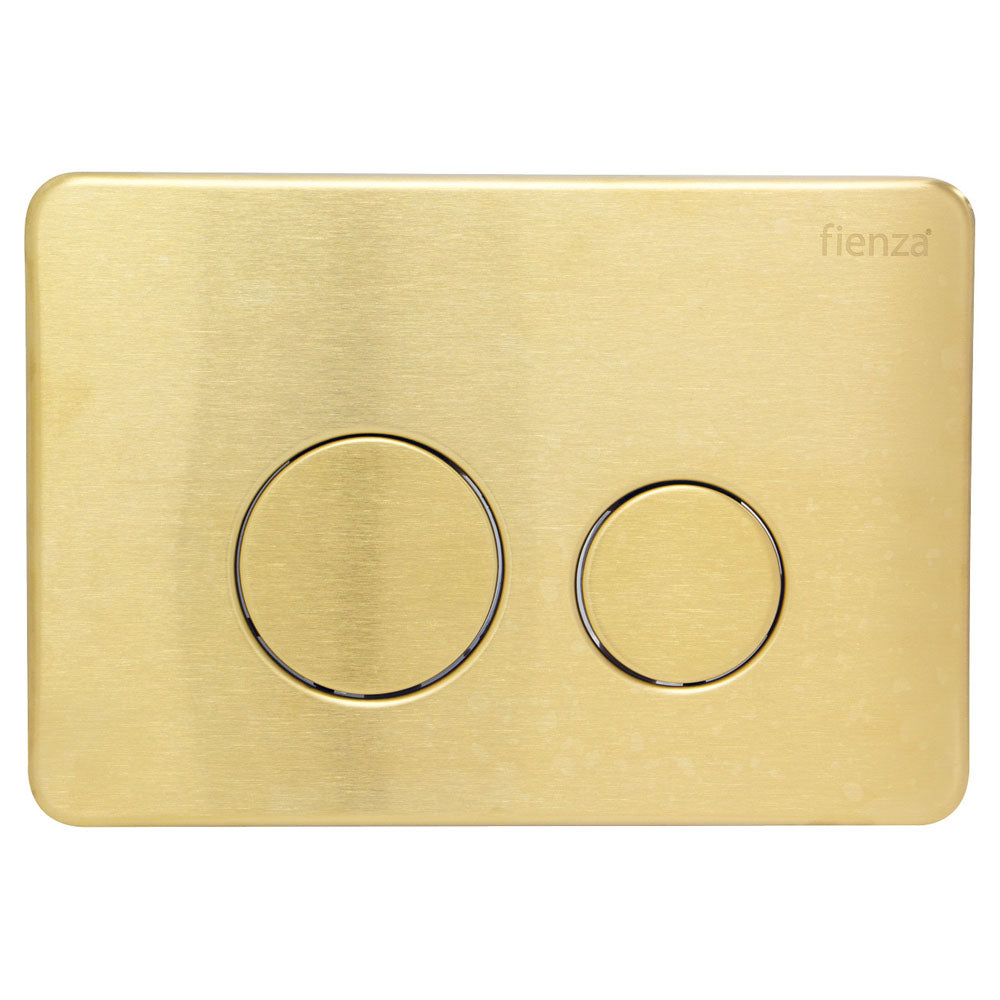 Fienza R&T Round Button Flush Plate, Urban Brass