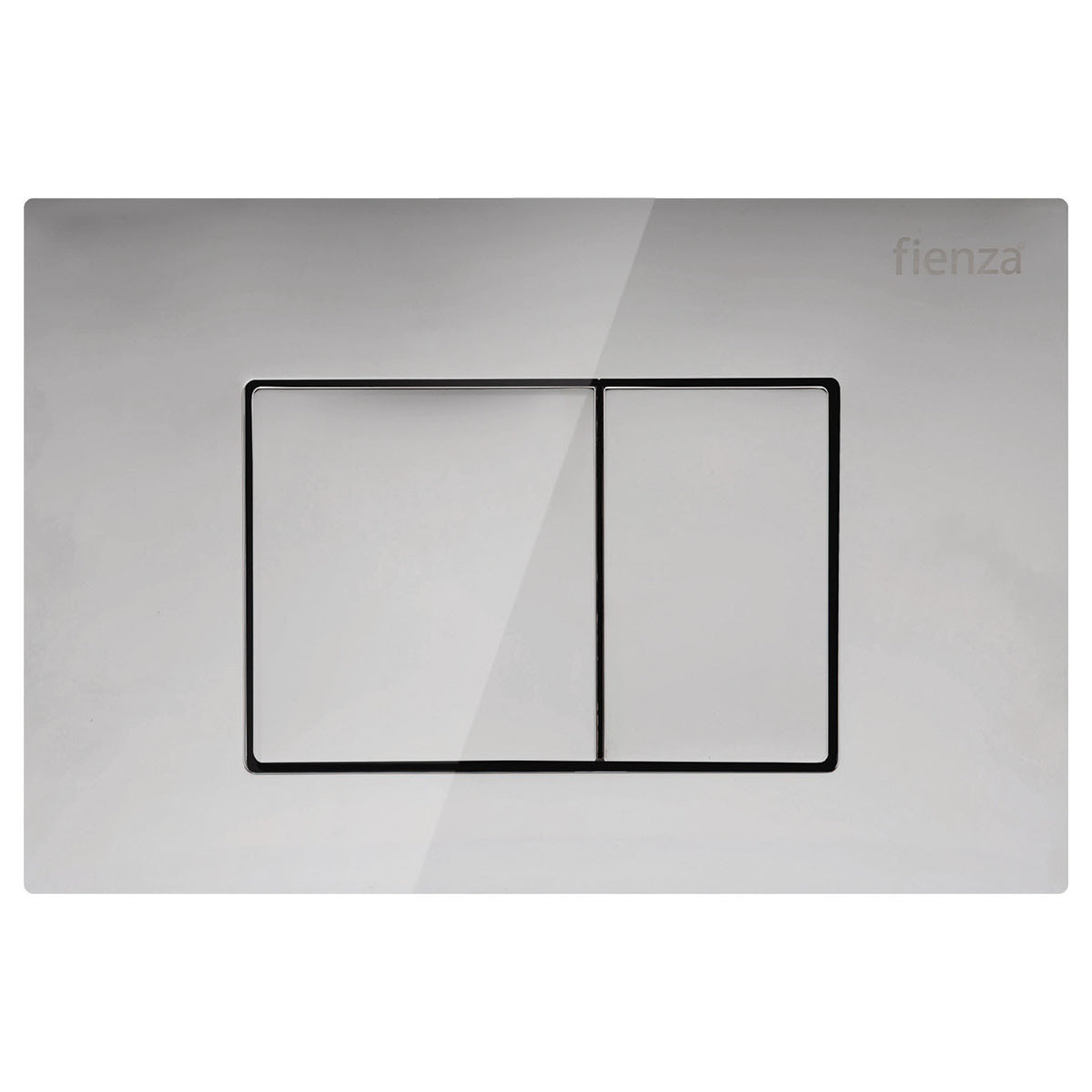 Fienza R&T Square Button Flush Plate, Chrome