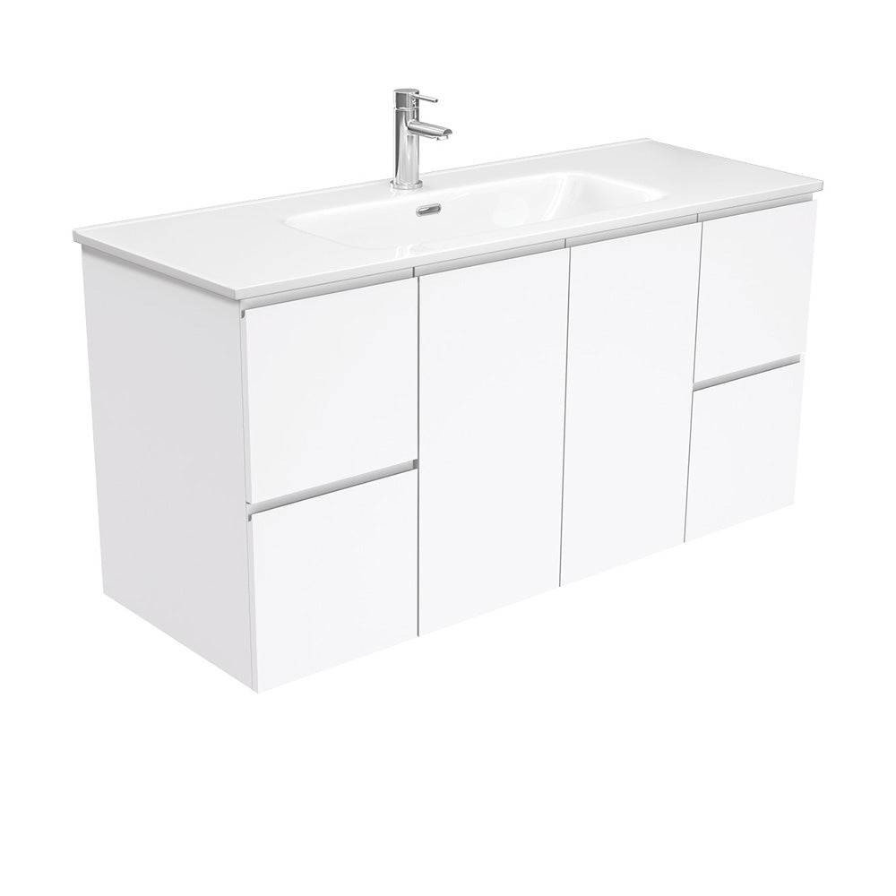 Joli Fingerpull Gloss White 1200 Wall-Hung Vanity