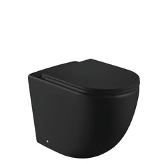 Fienza Koko Matte Black Wall-Faced Toilet Suite