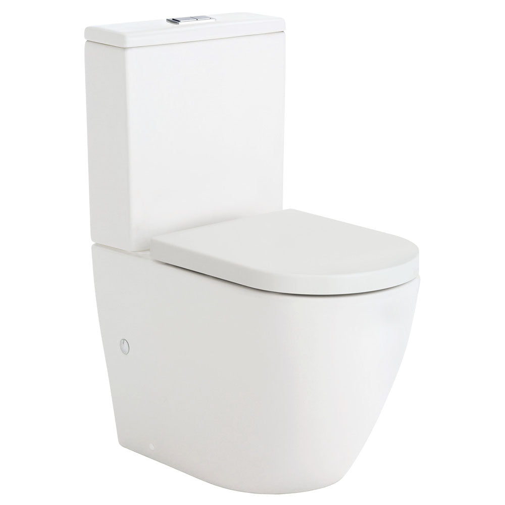 Fienza Koko Back-to-Wall Toilet Suite, Matte White