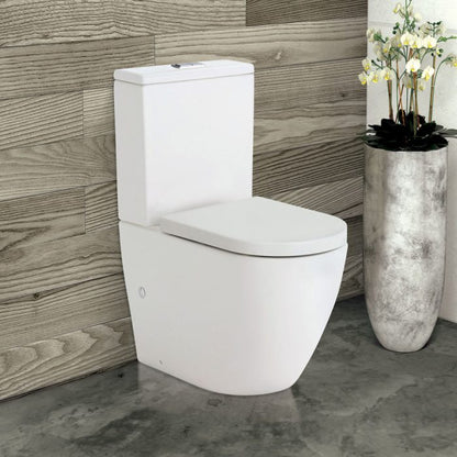 Fienza Koko Back-to-Wall Toilet Suite, Matte White