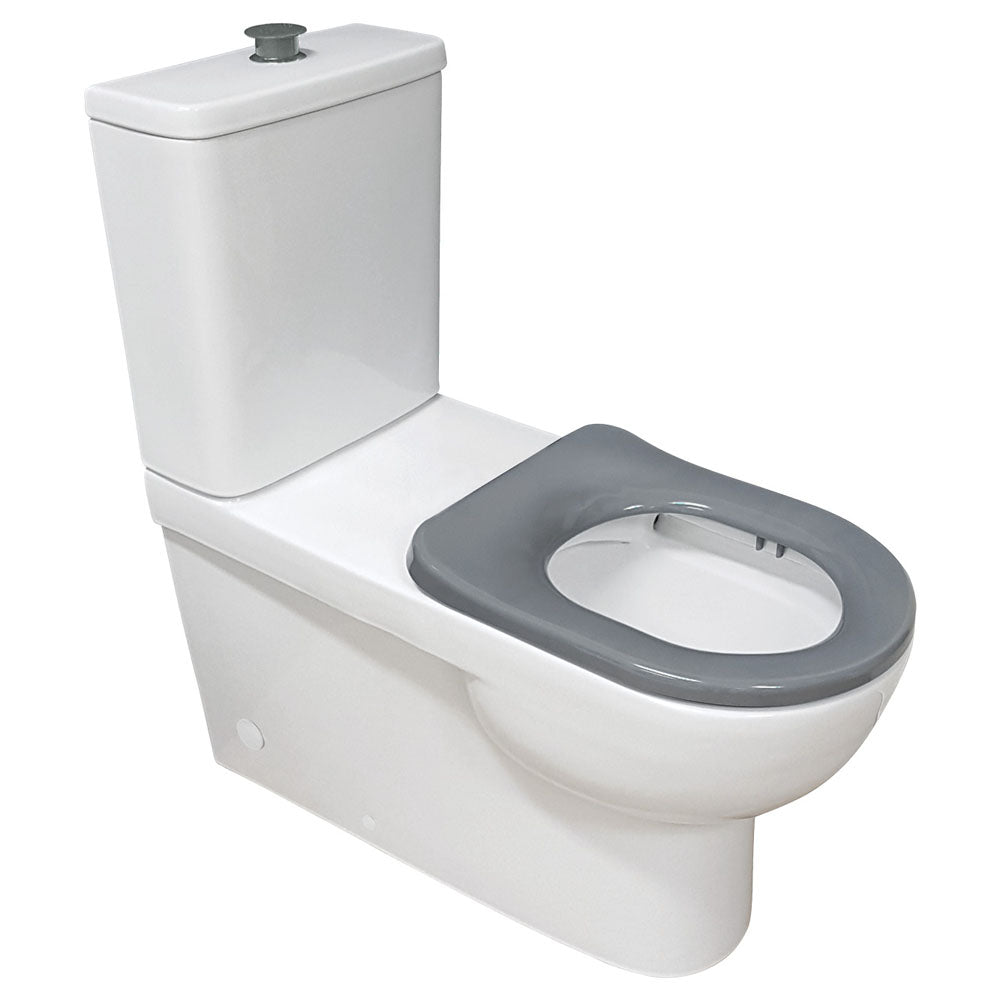 Fienza Stella Care Back-to-Wall Toilet Suite, Grey Seat