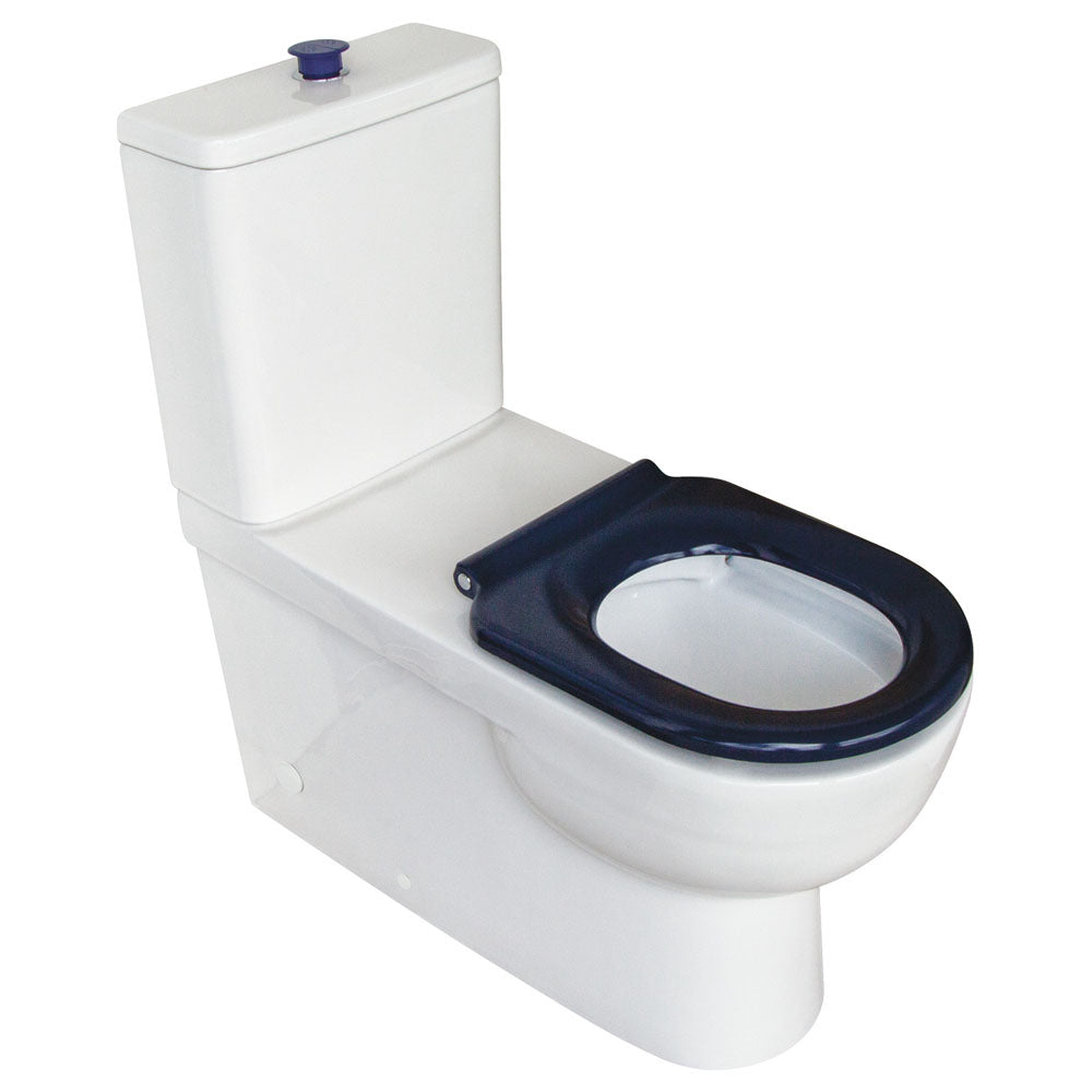 Fienza Stella Care Back-to-Wall Toilet Suite, Blue Seat