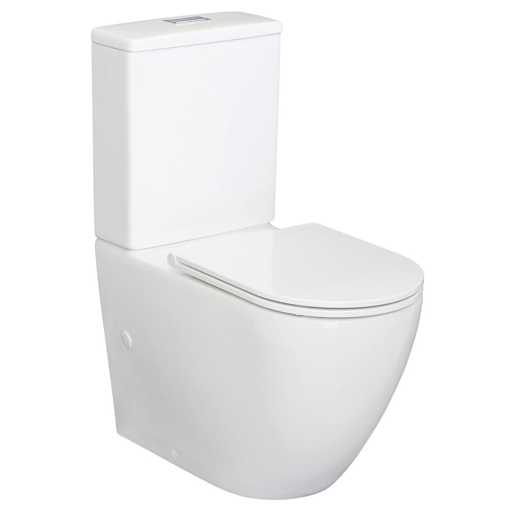 Fienza Alix Back-to-Wall Toilet Suite, Slim Seat