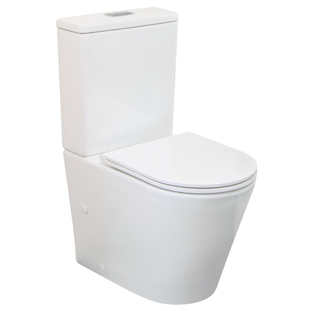 Fienza Isabella Back-to-Wall Toilet Suite, Slim Seat