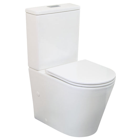 Fienza Isabella Back-to-Wall Toilet Suite, Slim Seat